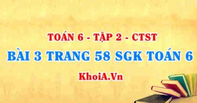 Bài 3 trang 58 SGK Toán 6 Tập 2 Chân trời sáng tạo